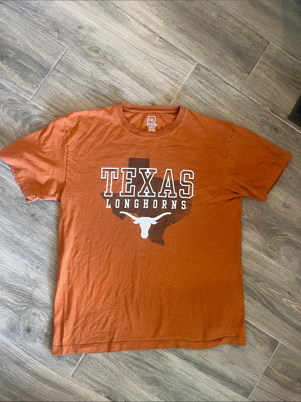 Pro Edge Burnt Orange Neckline Logo Tee